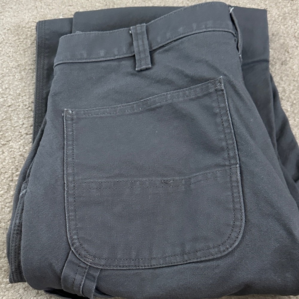 BN- Carhartt—Dark Gray loose fit canvas utility pants